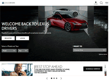 Tablet Screenshot of drivers.lexus.com