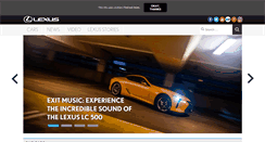 Desktop Screenshot of blog.lexus.co.uk