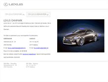 Tablet Screenshot of lexus.dk